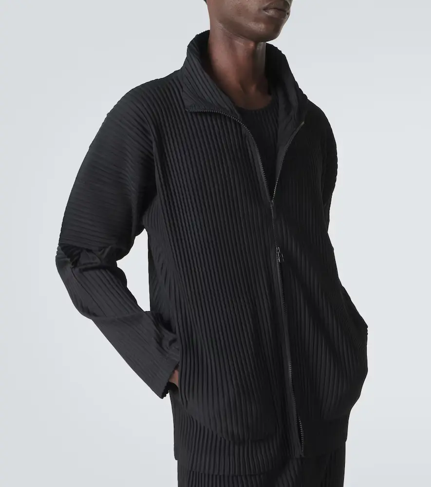 Homme Plissé Issey Miyake Basics pleated zip-up cardigan | Thumbnail 3 Homme Plissé Issey Miyake Basics pleated zip-up cardigan | Thumbnail 3