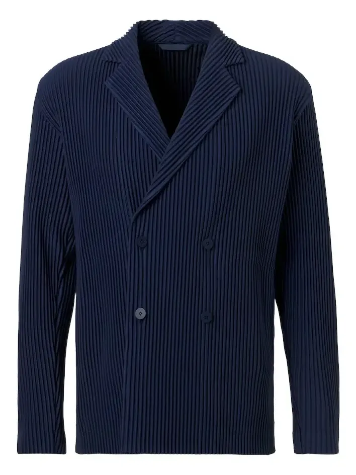 Homme Plissé Issey Miyake Tailored Pleats 1 double-breasted blazer Homme Plissé Issey Miyake Tailored Pleats 1 double-breasted blazer