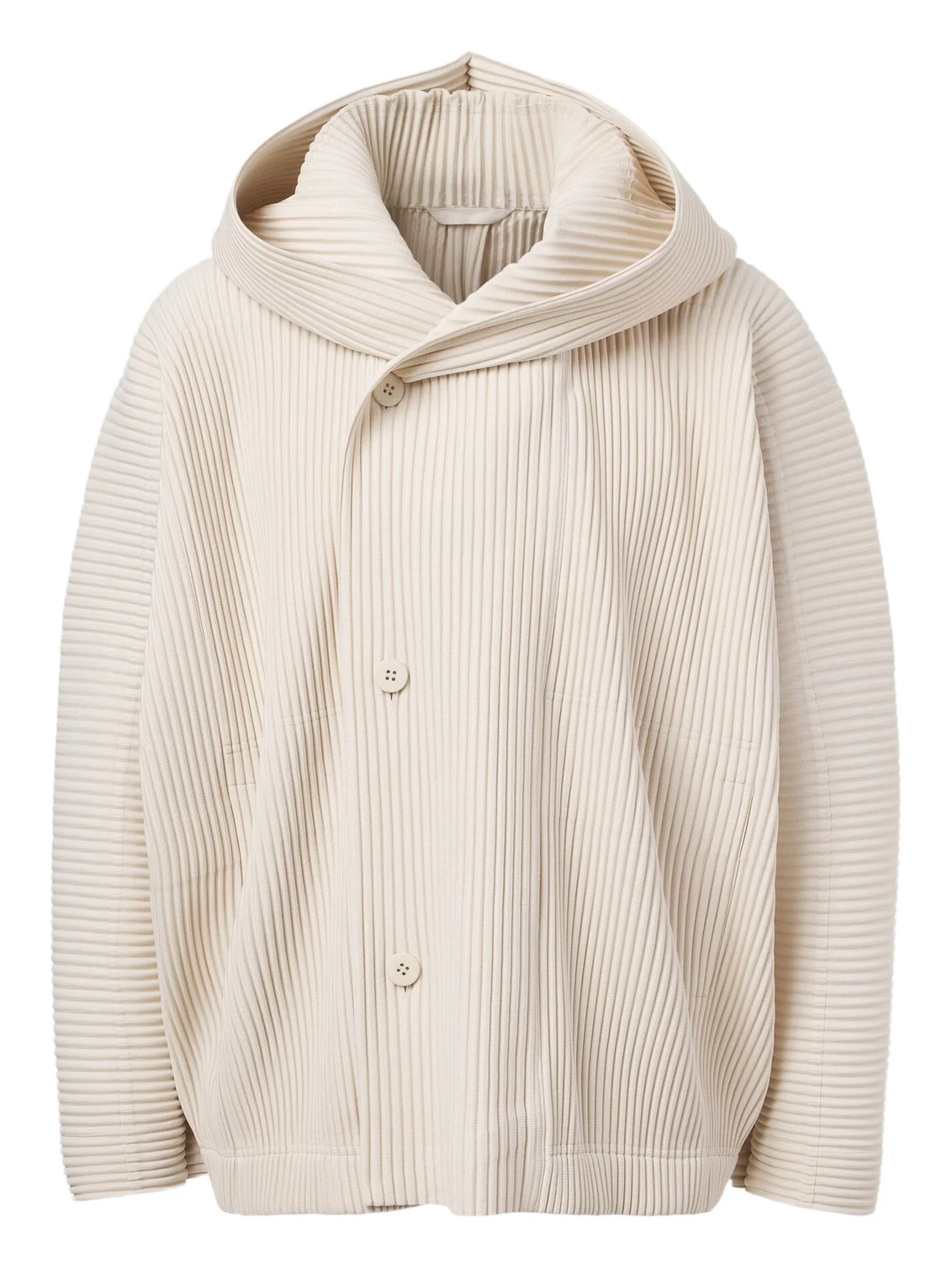 Homme Plissé Issey Miyake Monthly Colors: March pleated double-breasted cardigan Homme Plissé Issey Miyake Monthly Colors: March pleated double-breasted cardigan