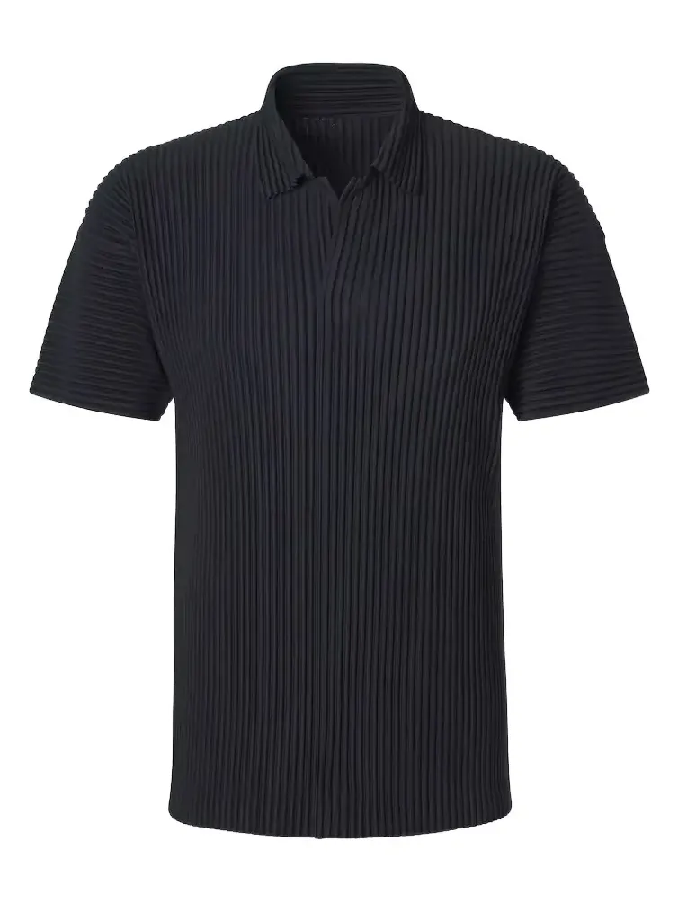 Homme Plissé Issey Miyake Homme Plissé Issey Miyake Basics pleated polo shirt