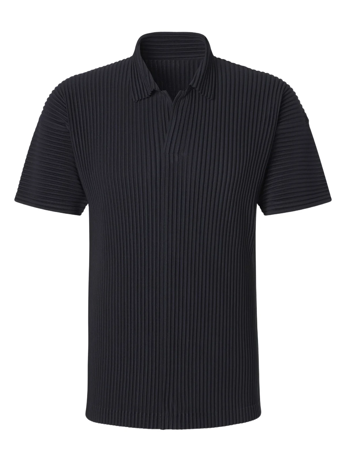 Homme Plissé Issey Miyake Basics pleated polo shirt