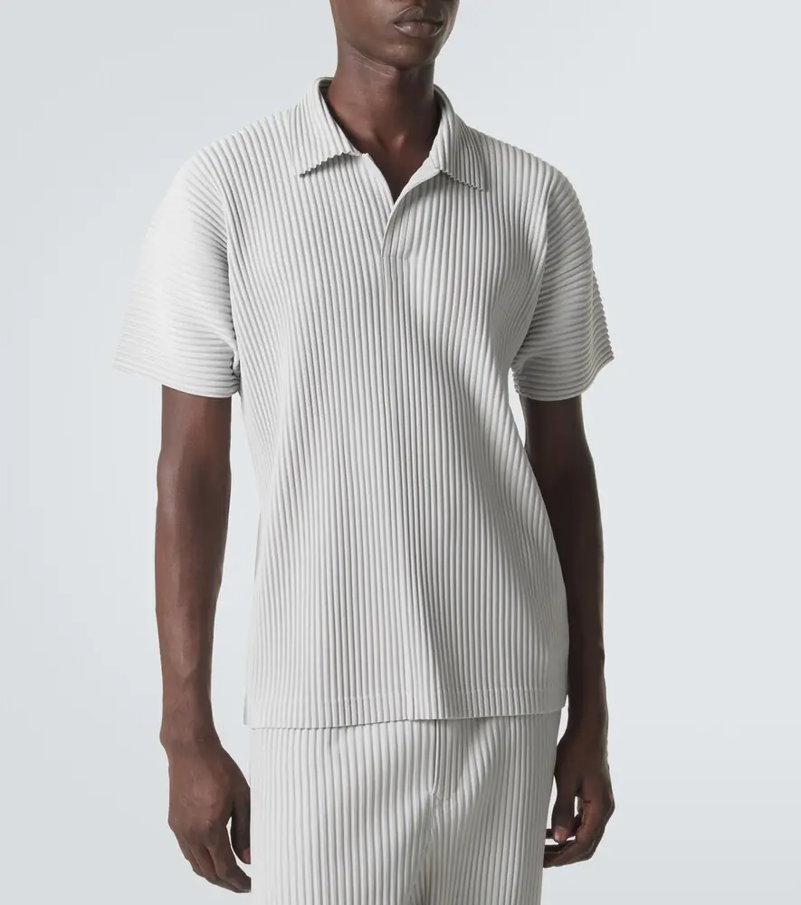 Homme Plissé Issey Miyake Homme Plissé Issey Miyake Basics pleated polo shirt | Thumbnail 4