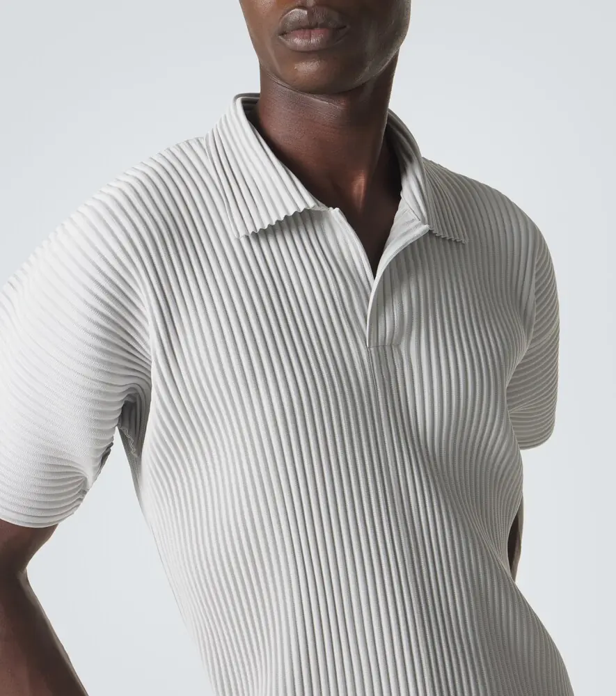 Homme Plissé Issey Miyake Homme Plissé Issey Miyake Basics pleated polo shirt | Thumbnail 5
