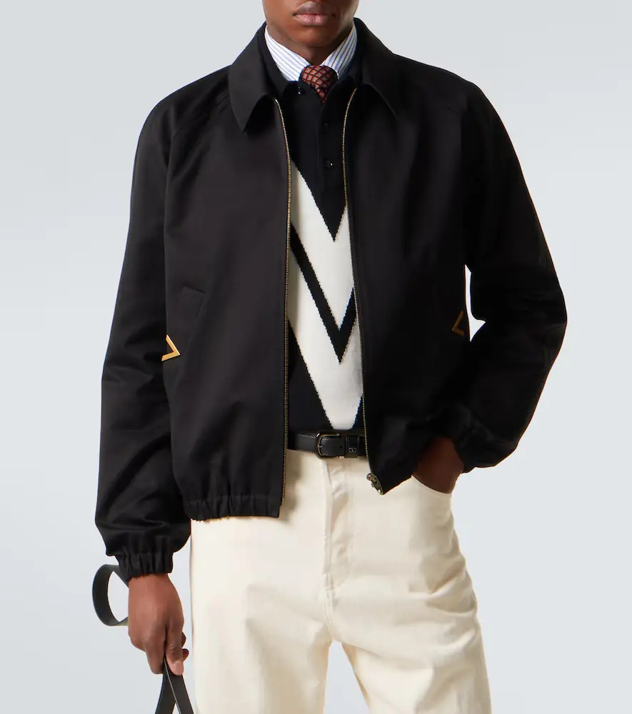 Valentino Garavani VGold cotton blouson jacket | Thumbnail 3 Valentino Garavani VGold cotton blouson jacket | Thumbnail 3