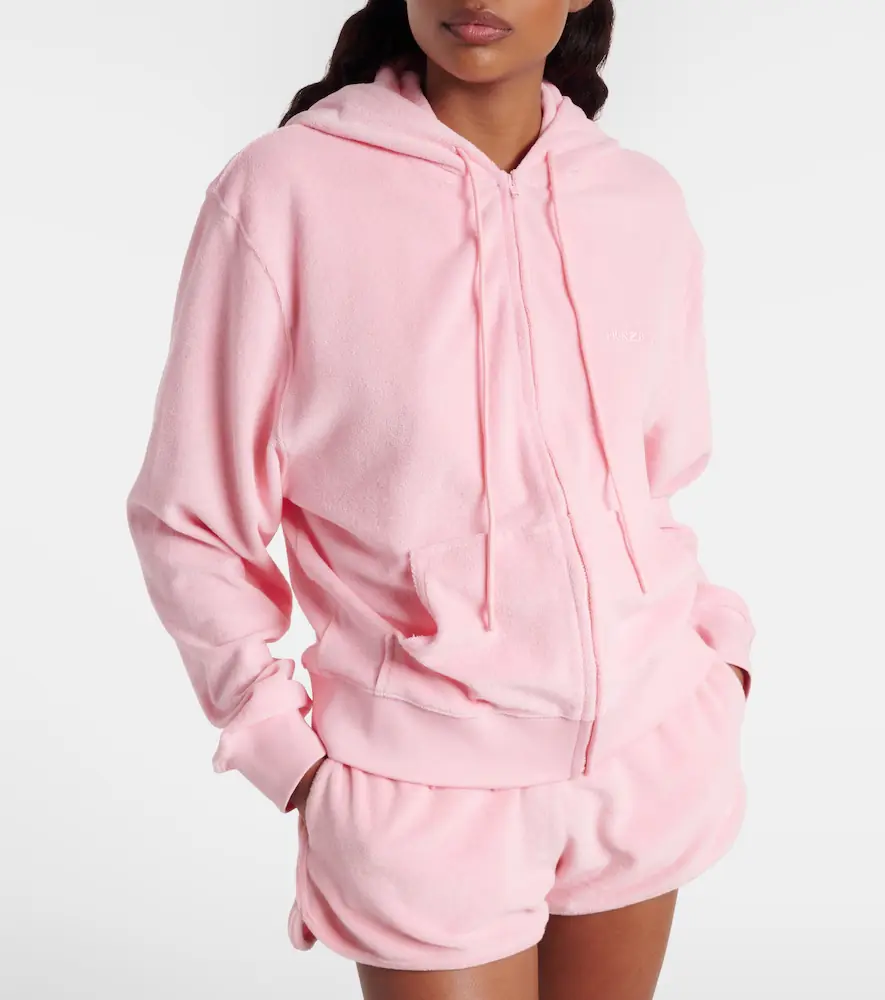 Hunza G Logo cotton terry zip-up hoodie | Thumbnail 2 Hunza G Logo cotton terry zip-up hoodie | Thumbnail 2