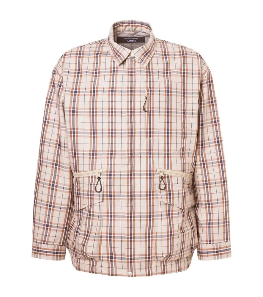 Comme des Garcons Homme Comme des Garçons Homme Checked cotton-blend jacket | Image 1 Comme des Garcons Homme Comme des Garçons Homme Checked cotton-blend jacket | Image 1