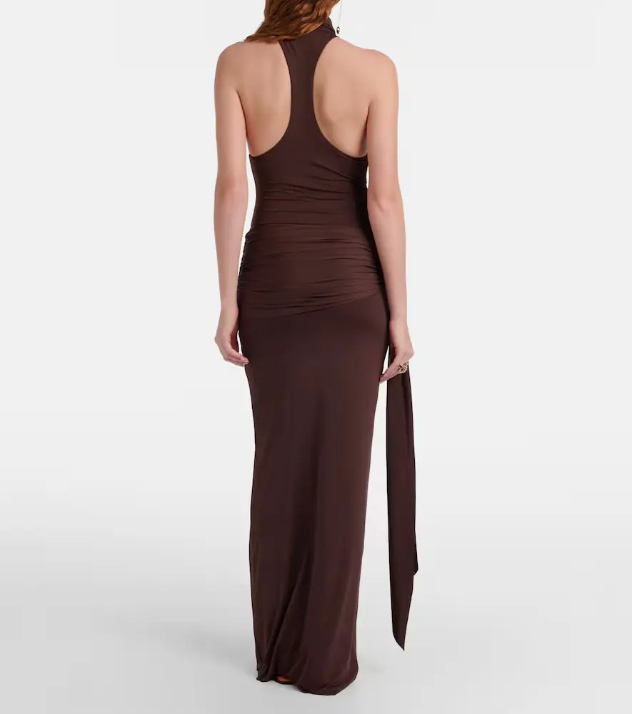 DE LA VALI Aidana draped jersey maxi dress | Thumbnail 2