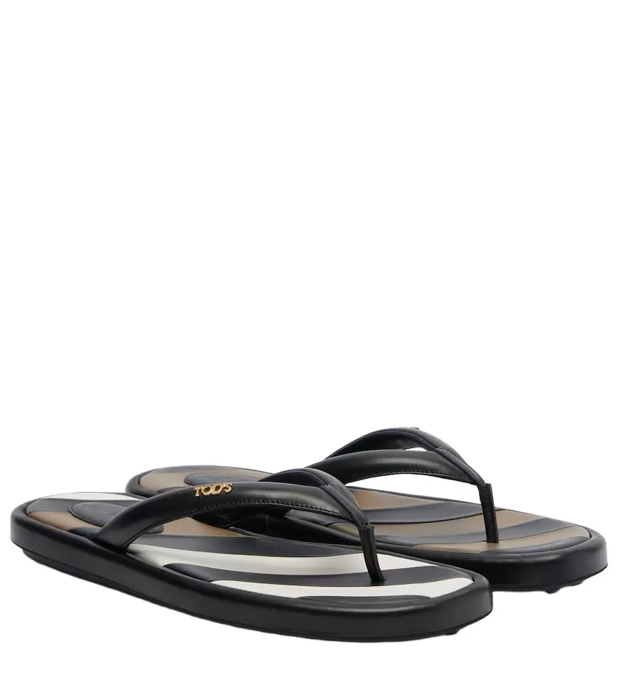 Leather thong sandals