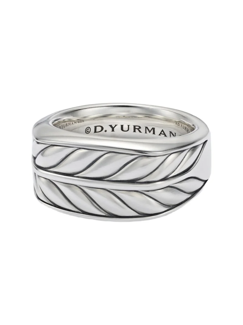 Chevron sterling silver ring