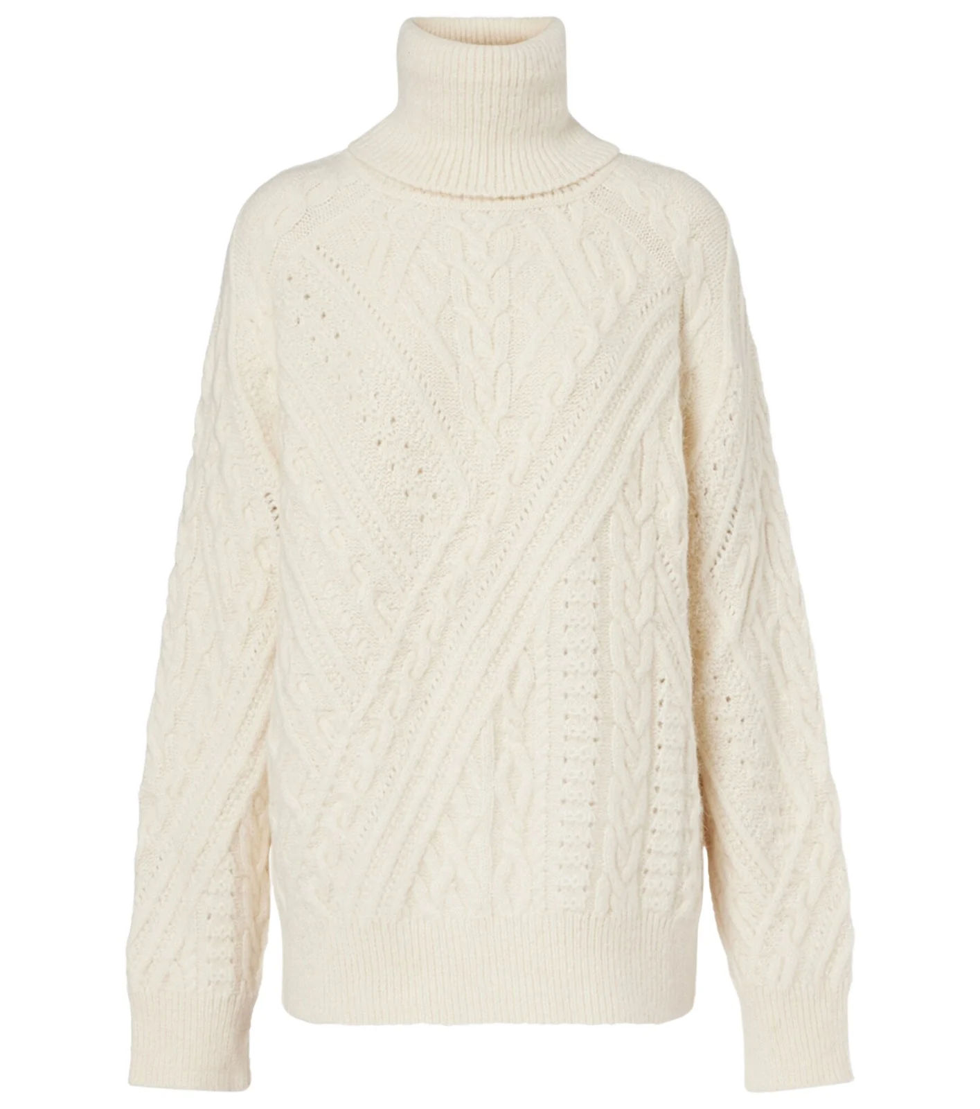 Cable-knit alpaca-blend turtleneck sweater Cable-knit alpaca-blend turtleneck sweater
