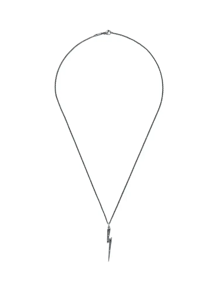 Ileana Makri Thunder 18kt white gold necklace with diamonds