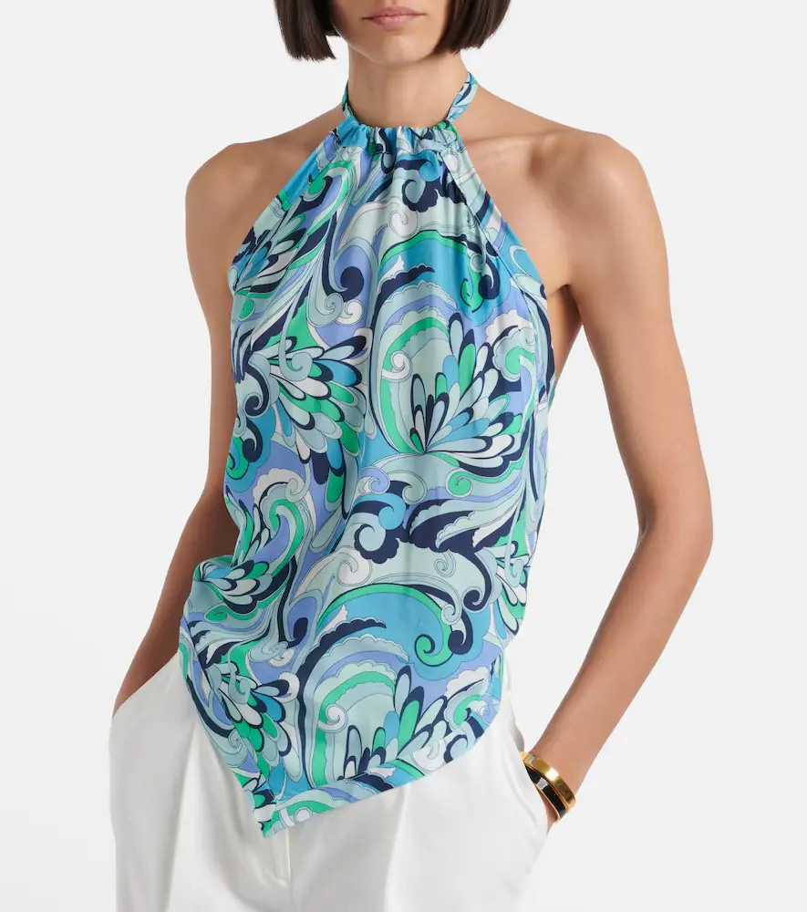 Melissa Odabash Raya printed halterneck top | Thumbnail 2