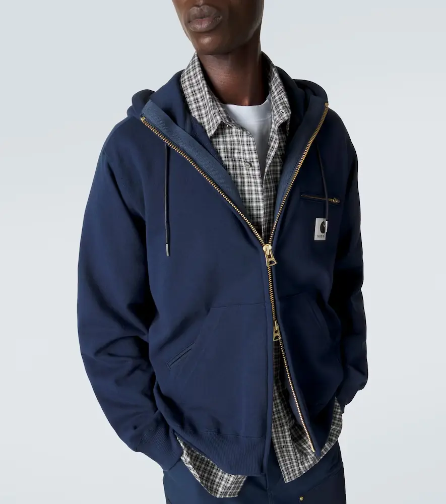 Sacai x Carhartt cotton jersey hoodie | Thumbnail 3 Sacai x Carhartt cotton jersey hoodie | Thumbnail 3