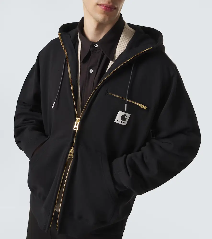 Sacai x Carhartt cotton jersey hoodie | Thumbnail 4 Sacai x Carhartt cotton jersey hoodie | Thumbnail 4