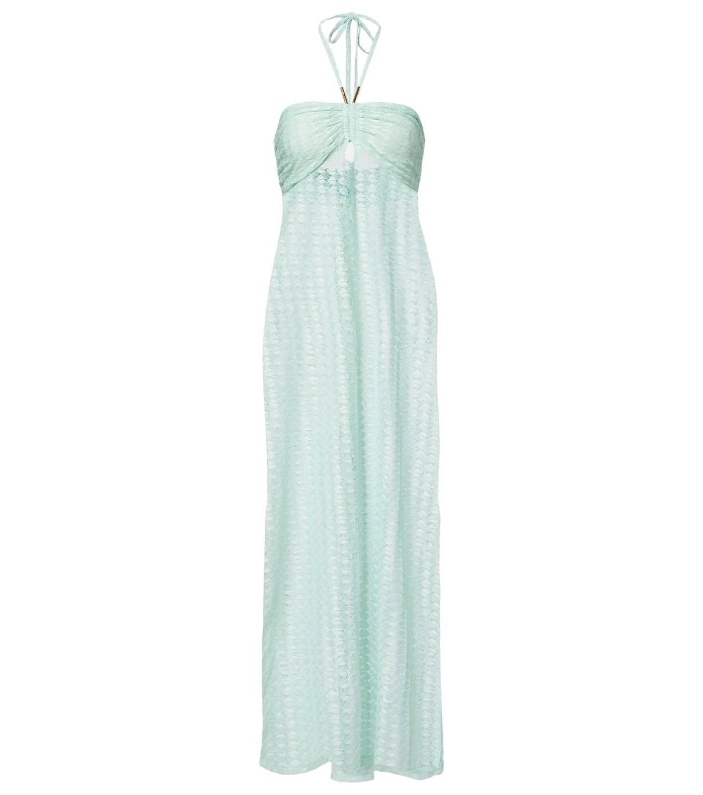 Mila semi-sheer halterneck maxi dress Mila semi-sheer halterneck maxi dress
