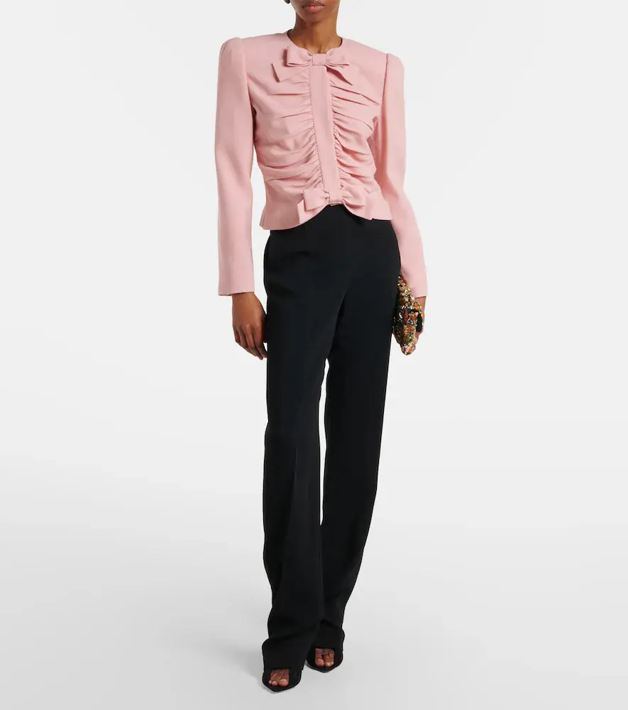 Valentino Garavani Virgin wool crêpe jacket | Thumbnail 2