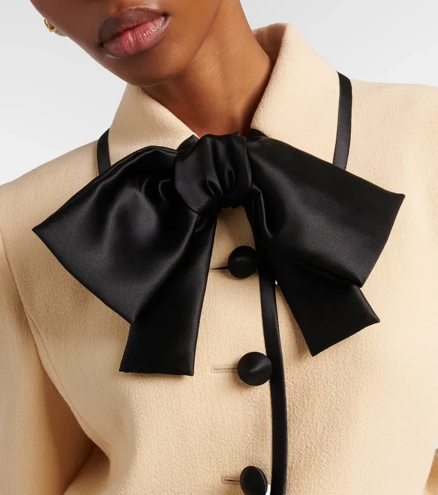 Valentino Bow-detail virgin wool crêpe jacket | Thumbnail 4 Valentino Bow-detail virgin wool crêpe jacket | Thumbnail 4