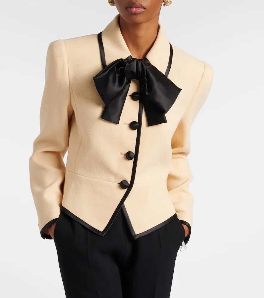 Valentino Bow-detail virgin wool crêpe jacket | Thumbnail 6 Valentino Bow-detail virgin wool crêpe jacket | Thumbnail 6