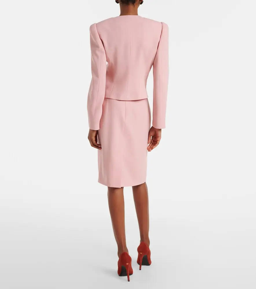 Valentino Garavani Virgin wool crêpe pencil skirt | Thumbnail 5