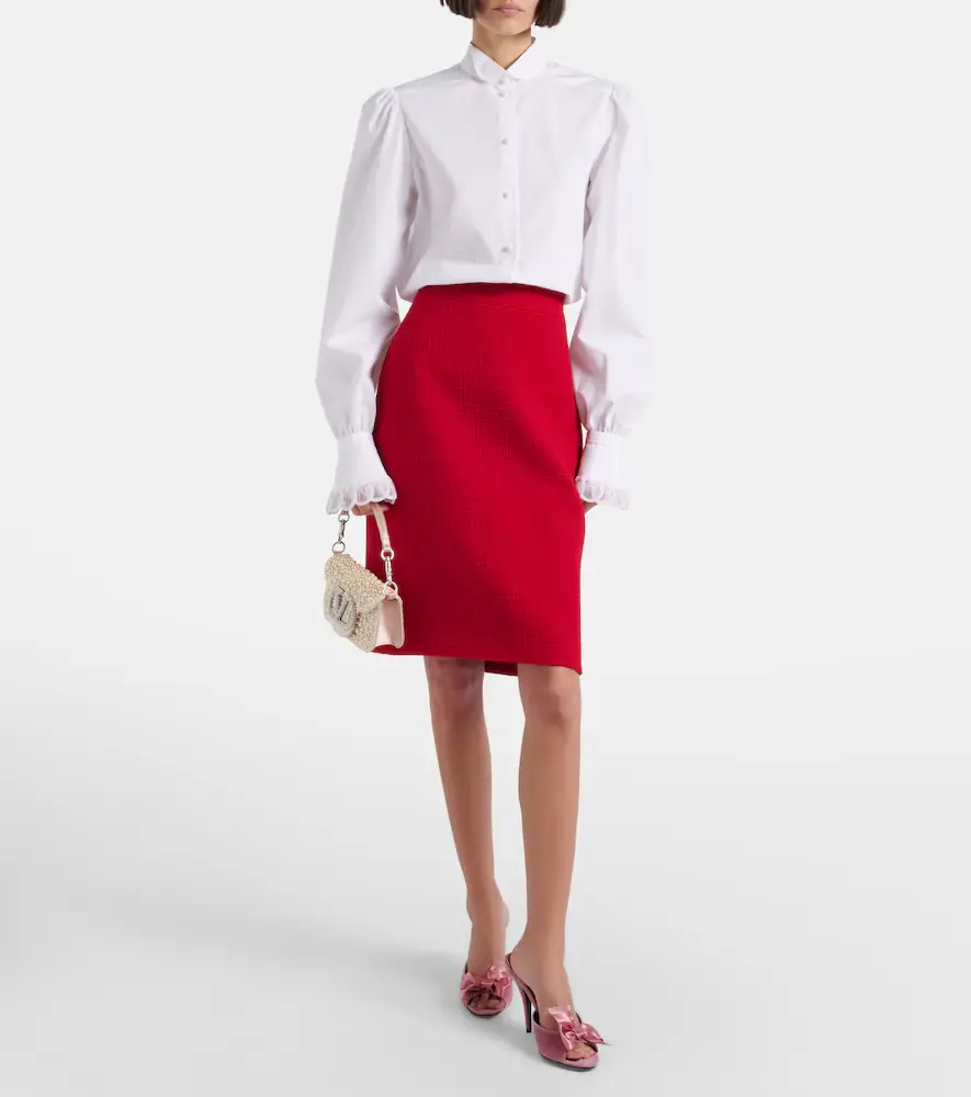 Valentino Garavani Embroidered cotton poplin blouse | Thumbnail 2