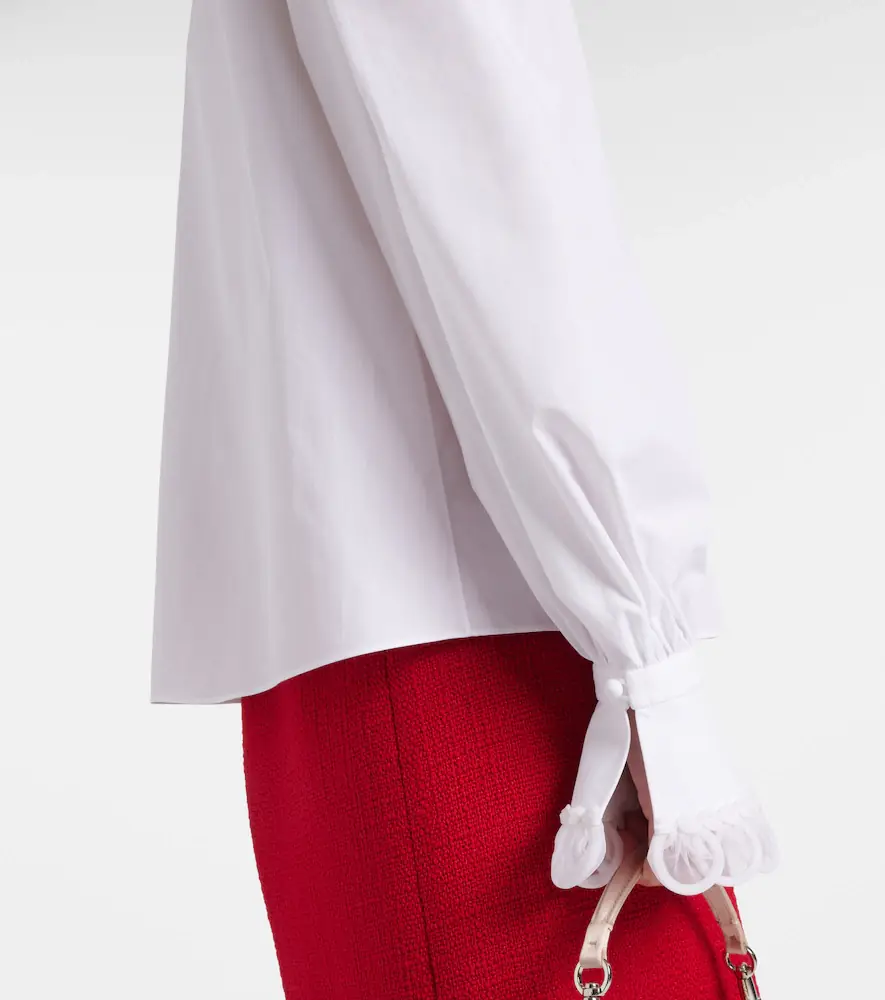 Valentino Garavani Embroidered cotton poplin blouse | Thumbnail 3
