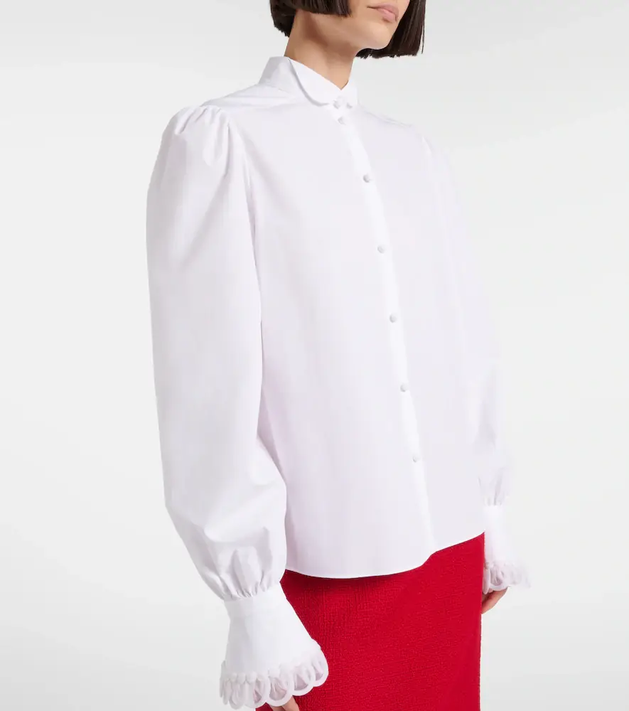 Valentino Garavani Embroidered cotton poplin blouse | Thumbnail 6