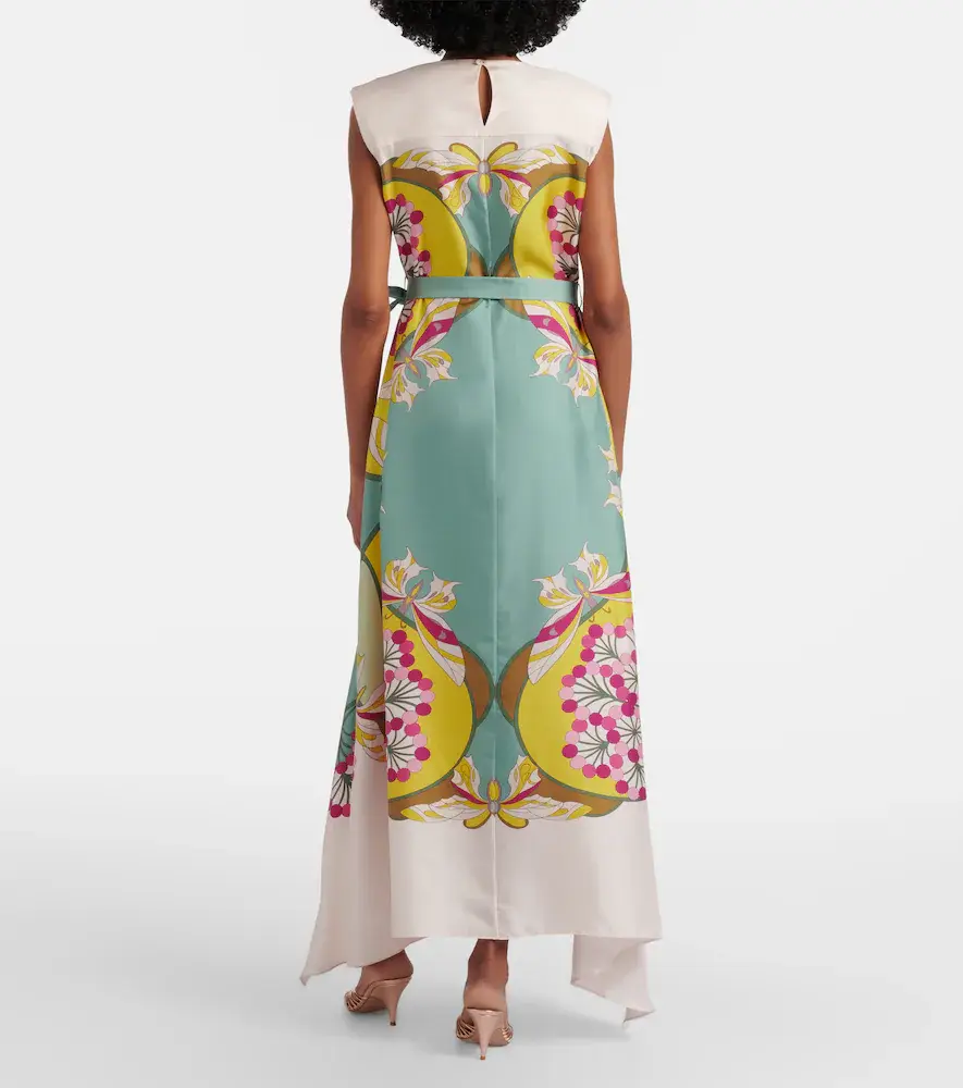 La DoubleJ San Carlo printed silk satin midi dress | Thumbnail 2