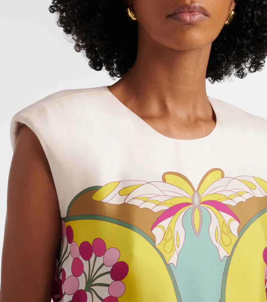 La DoubleJ San Carlo printed silk satin midi dress | Thumbnail 4