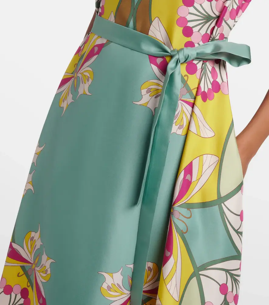 La DoubleJ San Carlo printed silk satin midi dress | Thumbnail 6