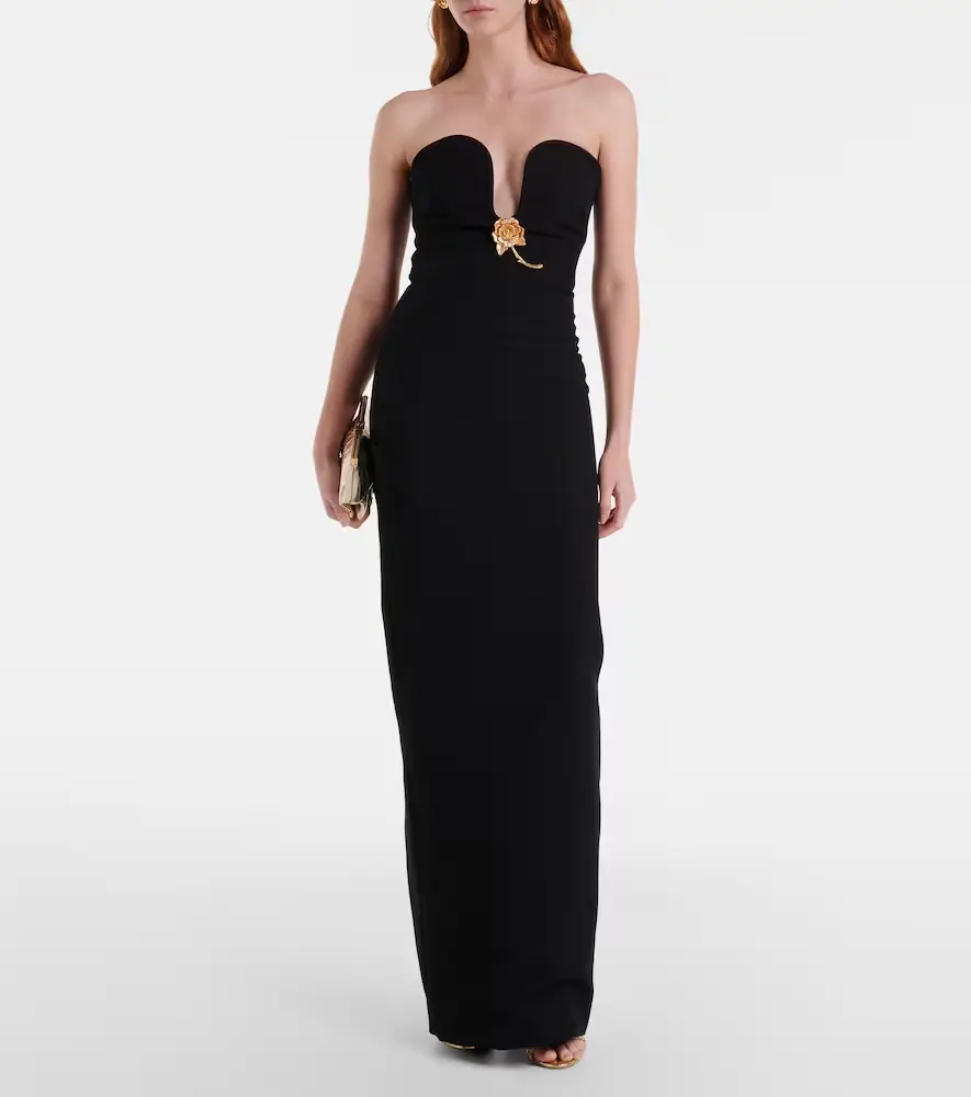Roland Mouret Floral-appliqué strapless gown | Thumbnail 2 Roland Mouret Floral-appliqué strapless gown | Thumbnail 2