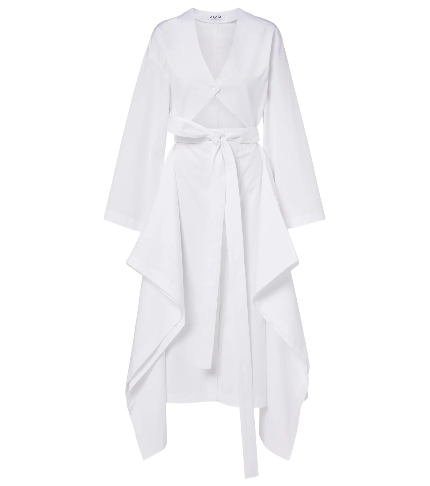 ALAÏA ALAÏA Cutout cotton poplin midi dress