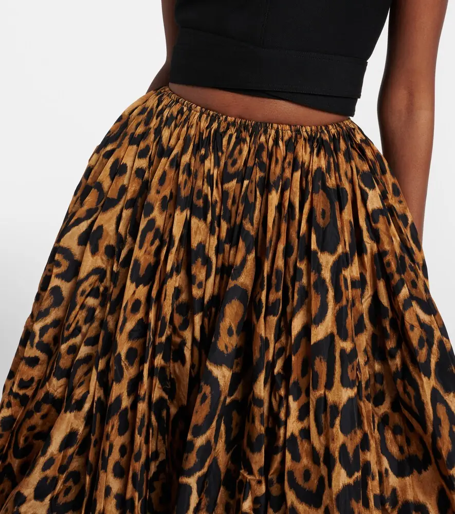 ALAÏA ALAÏA Leopard-print taffeta midi skirt | Thumbnail 3 ALAÏA ALAÏA Leopard-print taffeta midi skirt | Thumbnail 3
