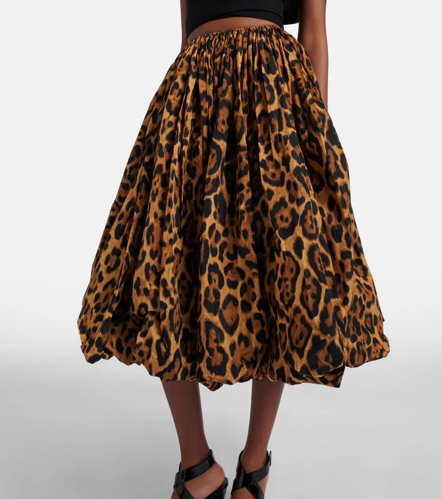 ALAÏA ALAÏA Leopard-print taffeta midi skirt | Thumbnail 5 ALAÏA ALAÏA Leopard-print taffeta midi skirt | Thumbnail 5