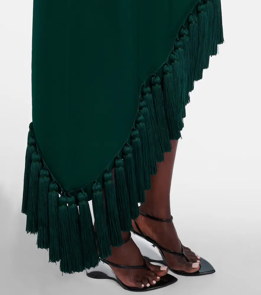 Alaïa Alaïa Asymmetric wool gabardine midi skirt | Thumbnail 3