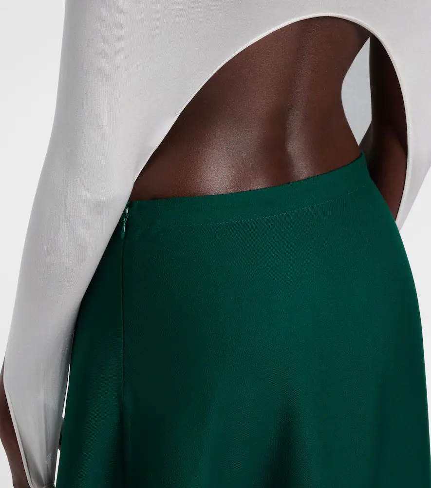 Alaïa Alaïa Asymmetric wool gabardine midi skirt | Thumbnail 5