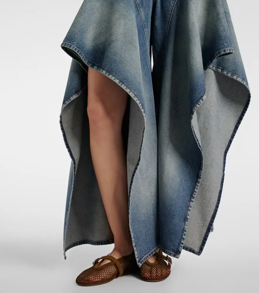 Alaïa Alaïa Ruffled wide-leg jeans | Thumbnail 6