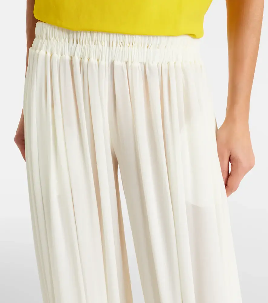 ALAÏA Silk-blend wide-leg pants | Thumbnail 4
