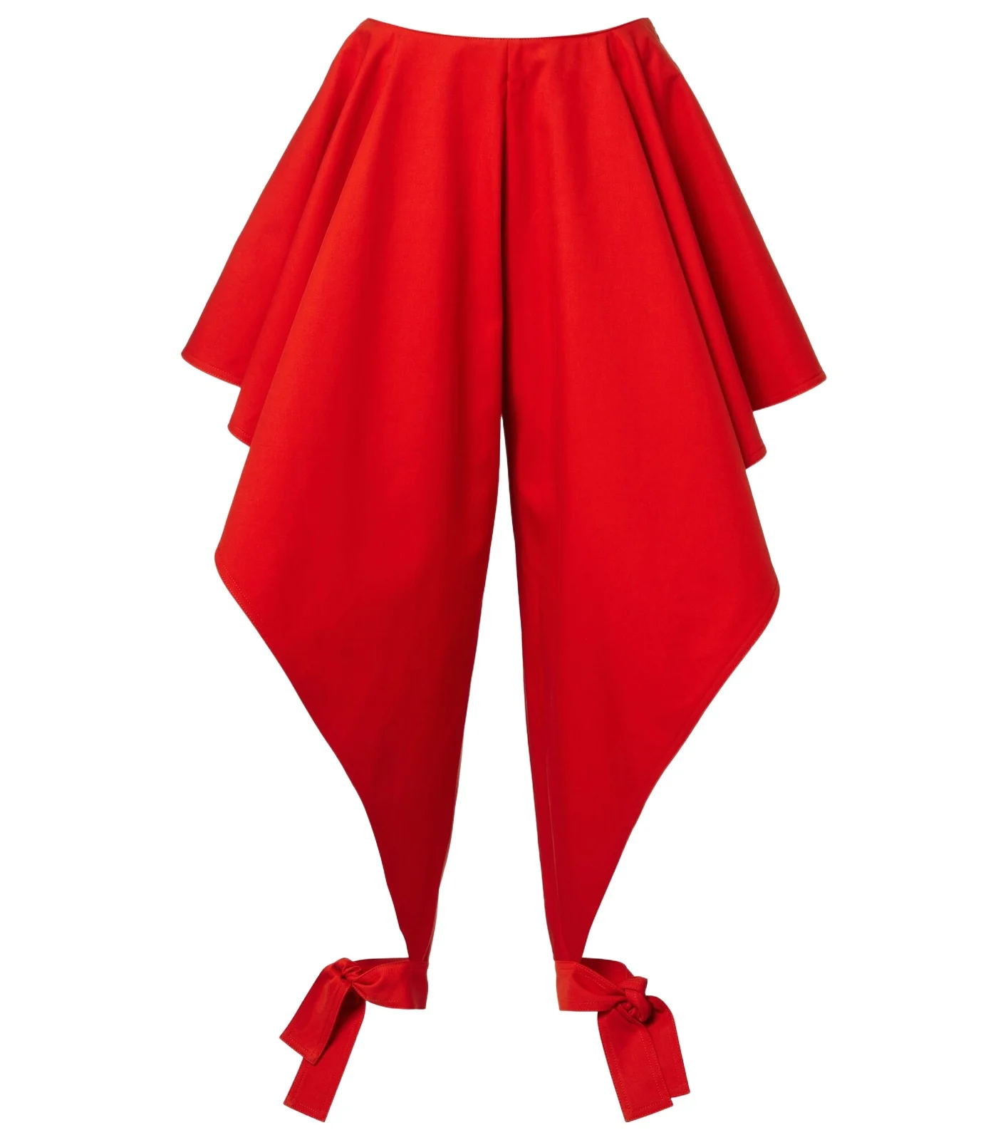 Alaïa Ruffled cotton gabardine tapered pants Alaïa Ruffled cotton gabardine tapered pants