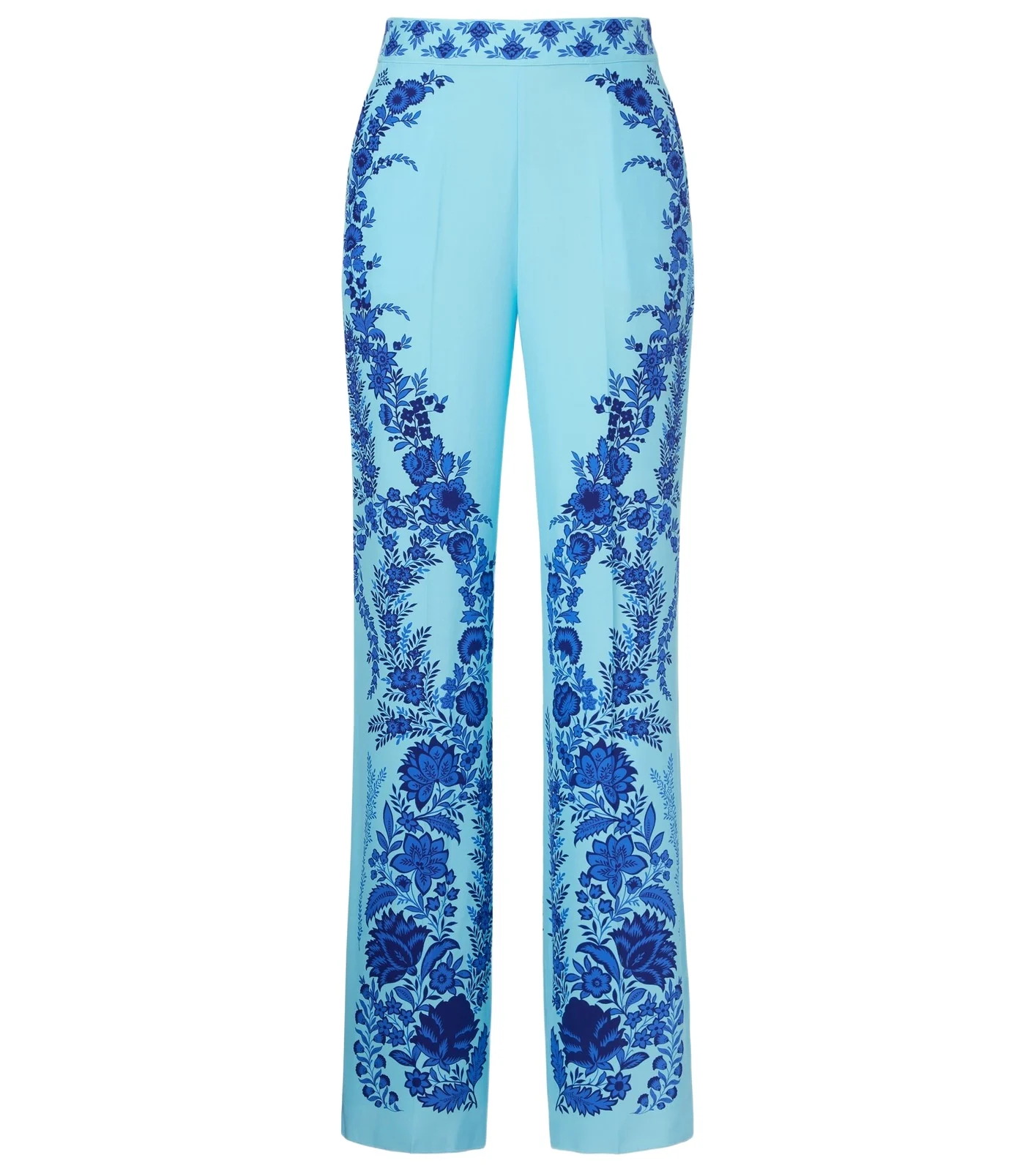 Floral silk straight pants Floral silk straight pants