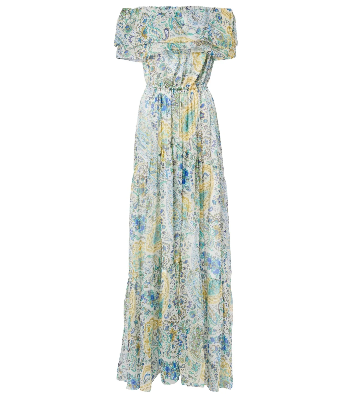 Paisley silk chiffon maxi dress Paisley silk chiffon maxi dress
