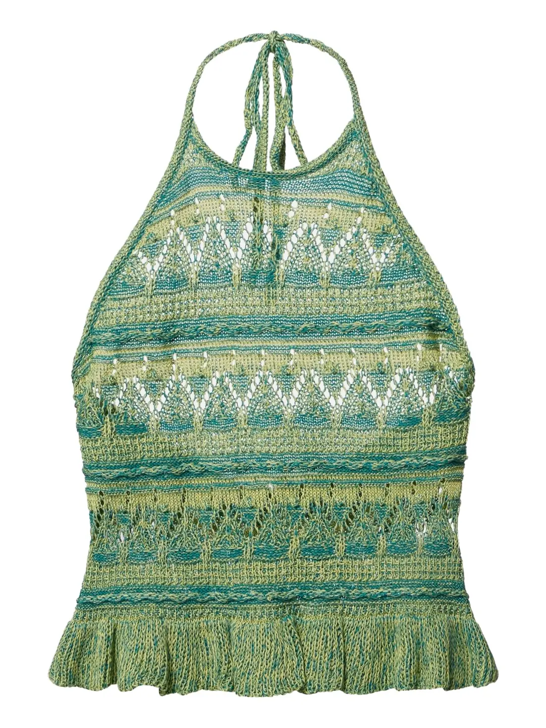 Crochet halterneck cotton top