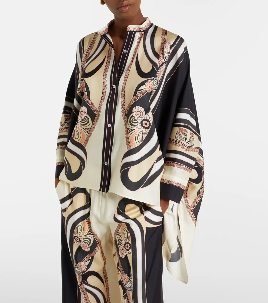 La DoubleJ Foulard printed silk twill shirt | Thumbnail 4