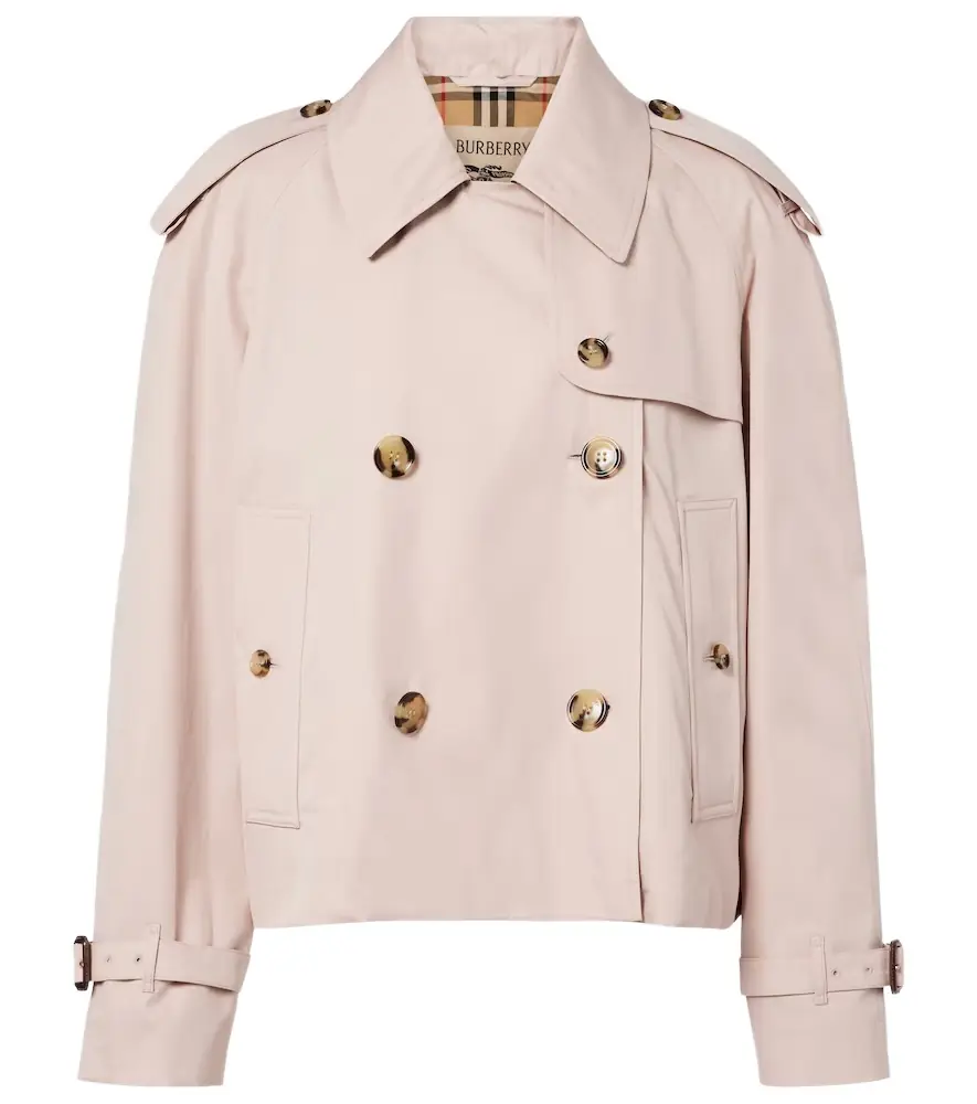 Burberry Cropped cotton gabardine trench coat | Image 1 Burberry Cropped cotton gabardine trench coat | Image 1