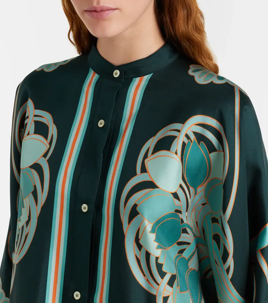 La DoubleJ Foulard printed silk twill shirt | Thumbnail 3