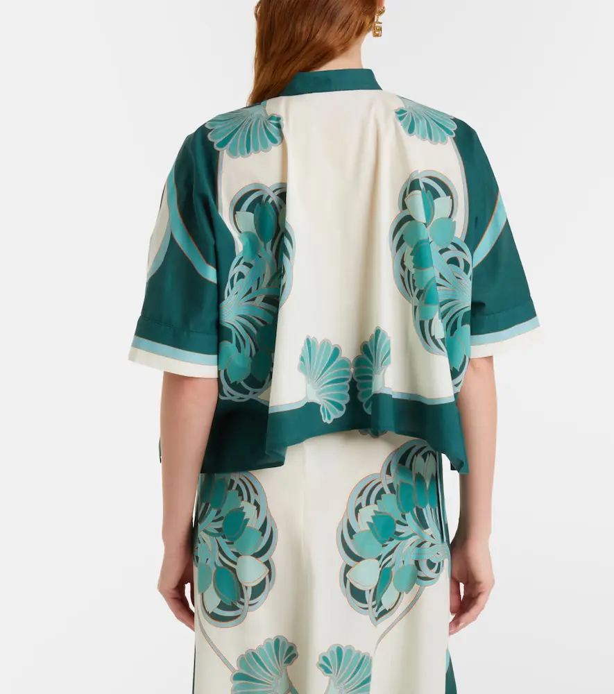 La DoubleJ Foulard printed cropped cotton muslin shirt | Thumbnail 3 La DoubleJ Foulard printed cropped cotton muslin shirt | Thumbnail 3