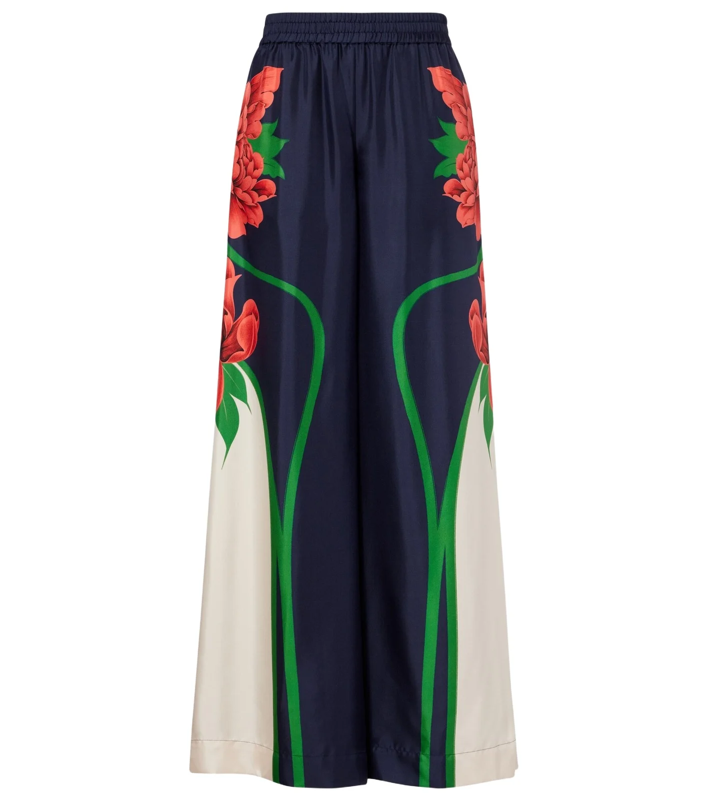 La DoubleJ Floral silk palazzo pants