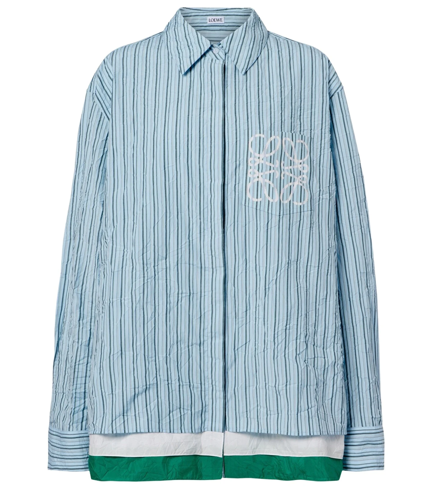 Anagram cotton-blend poplin shirt