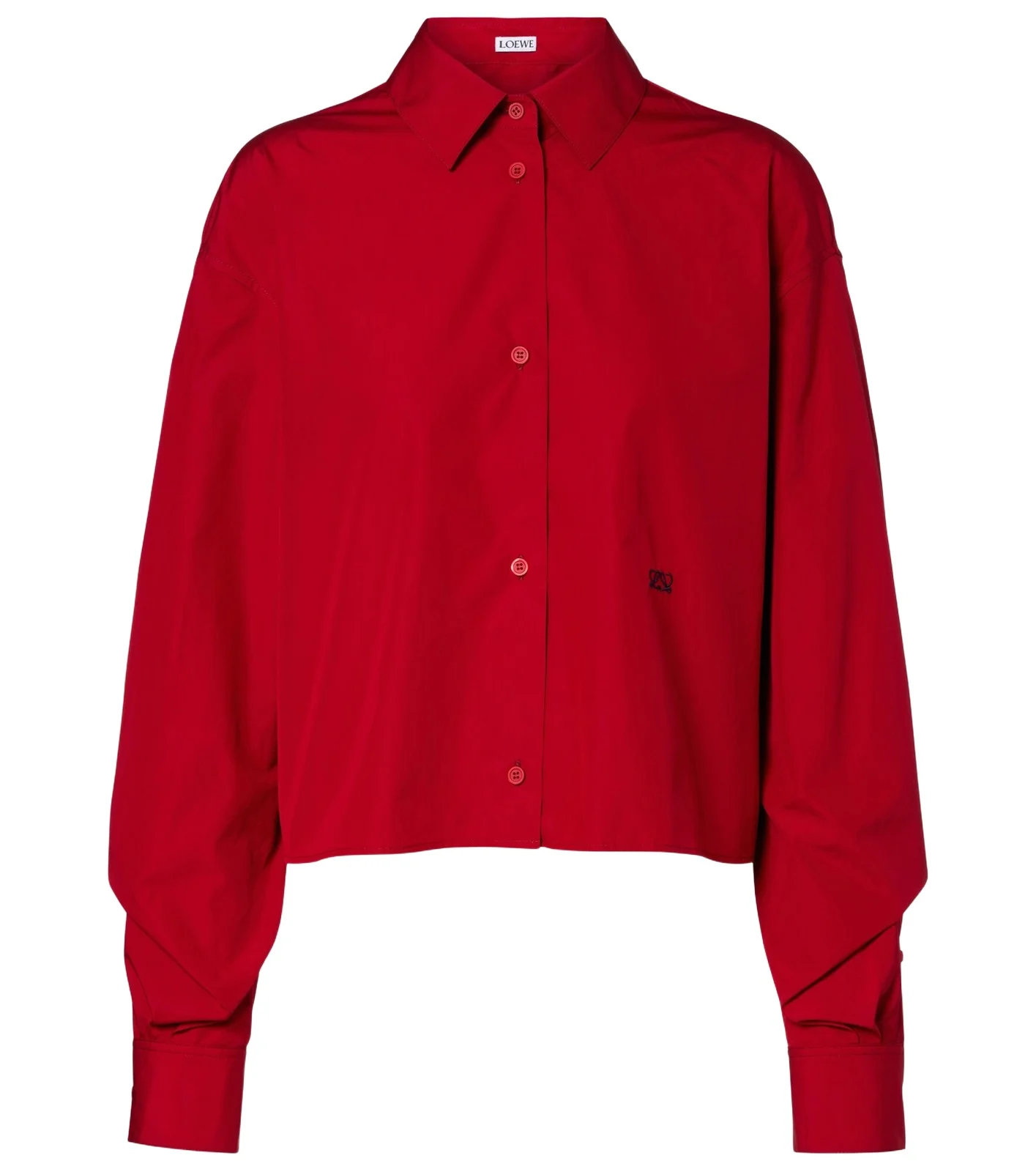 Cropped cotton shirt Cropped cotton shirt