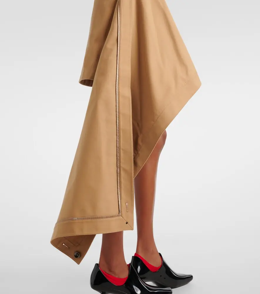 Loewe Asymmetric silk-trimmed cotton miniskirt | Thumbnail 6 Loewe Asymmetric silk-trimmed cotton miniskirt | Thumbnail 6