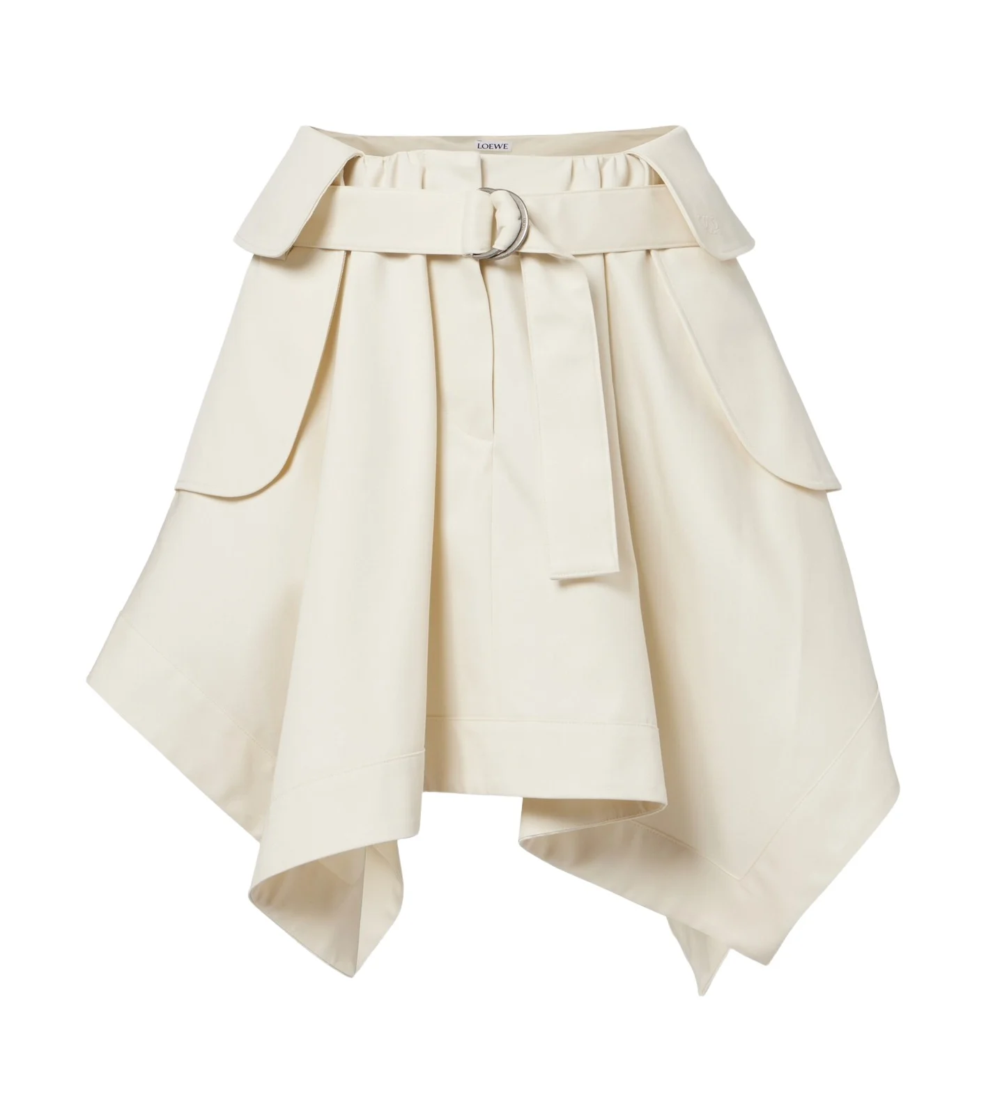 Cotton and silk gabardine miniskirt Cotton and silk gabardine miniskirt